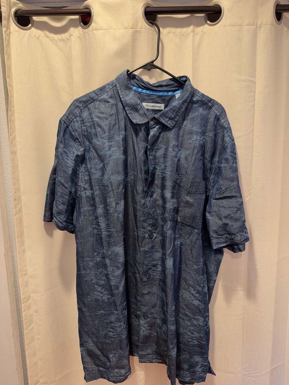Tommy Bahama Men's Blue Floral Print Short Sleeve Button Down Shirt Size XXXL